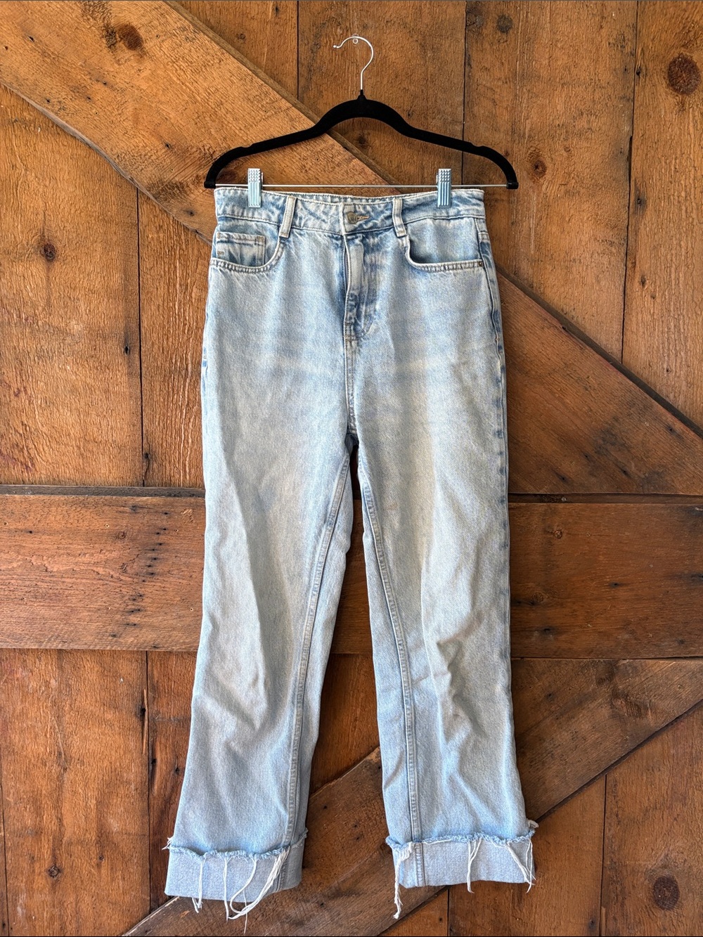 Zara Light Blue Boyfriend Jeans